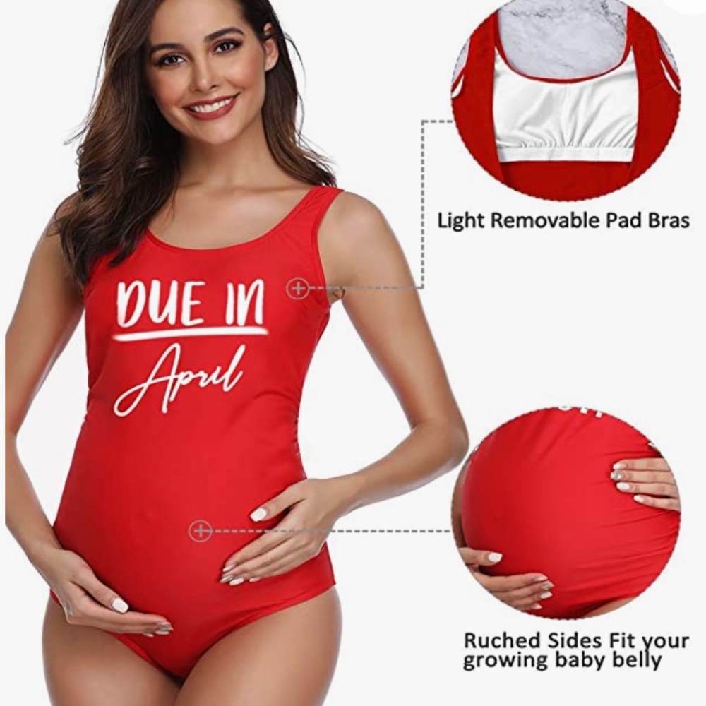 August maternity one piece swimsuit
